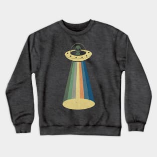 Vintage Alien UFO Abduction Retro Crewneck Sweatshirt